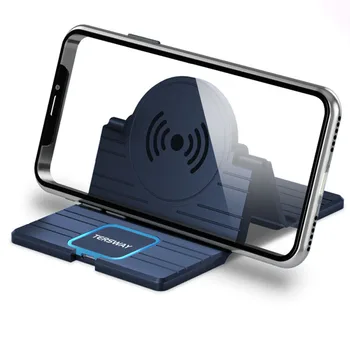 

15W Qi Wireless Car Charger Pad Foldable Fast Charging Dock Station Mount Non-slip Mat Car Dashboard Holder Stand for iPhone XS