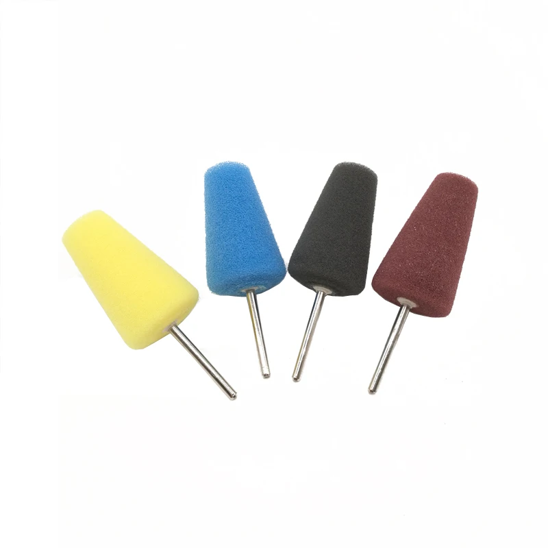

4pcs Car Detail Polished Pads Door Handle Grille Buffing Polishing Sponge Car Wheel Hub Corner Cone Shaped Sponge