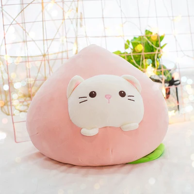 Pink Креативная фруктовая кукла, плюшевая игрушка, чучела, милый медведь, кукла, игрушка, толстая мягкая плюшевая подушка, детская игрушка для девочек, подарок на день рождения - Цвет: Pink
