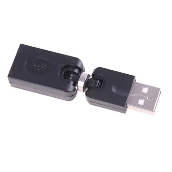

Black USB 2.0 Male To Female 360 Degree Rotating USB Adapter Flexible Swivel Twist Angle Extension Adapter