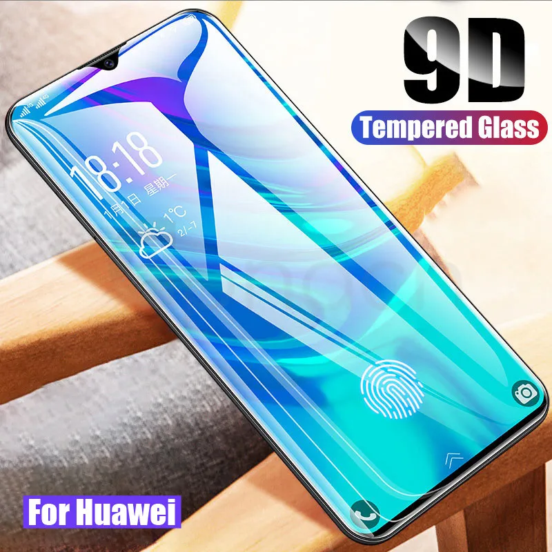 

9D Full Cover Tempered Protective Glass on For Huawei P30 P20 Pro P10 Lite Plus P Smart 2019 Z Screen Protector Glass Film Case