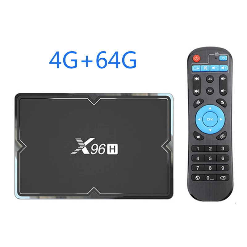 X96H Smart Tv Box Android 9,0 Bluetooth 4,1 2,4G 5G WiFi HDMI Allwinner H603 6K 4K медиаплеер для Netflix Youtube PK x96max - Цвет: 4G64G