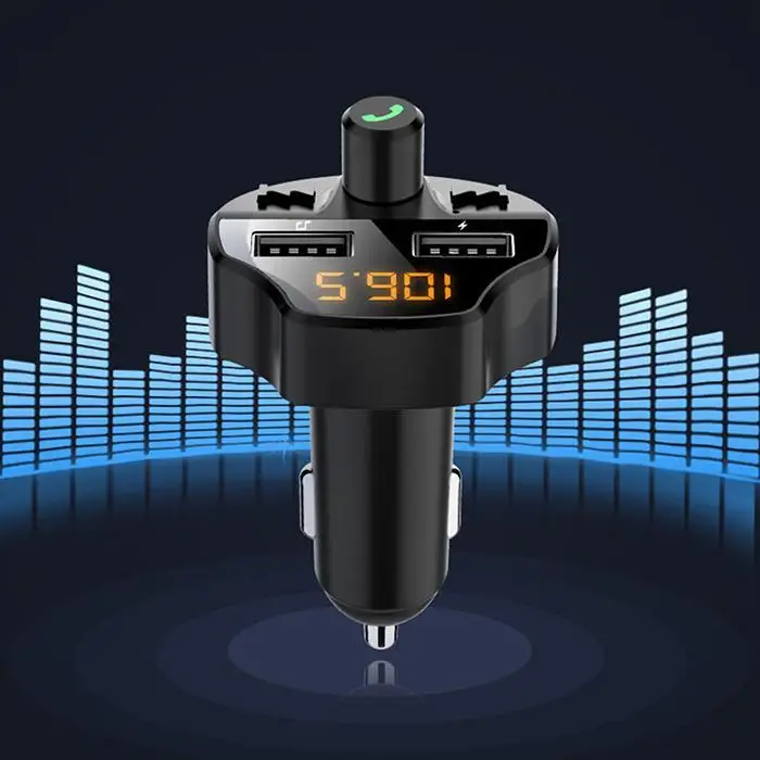 Двойной usb порт авто новая сигарета черная Зажигалка Bluetooth 24 часа MP3 12-24V 31g передатчик