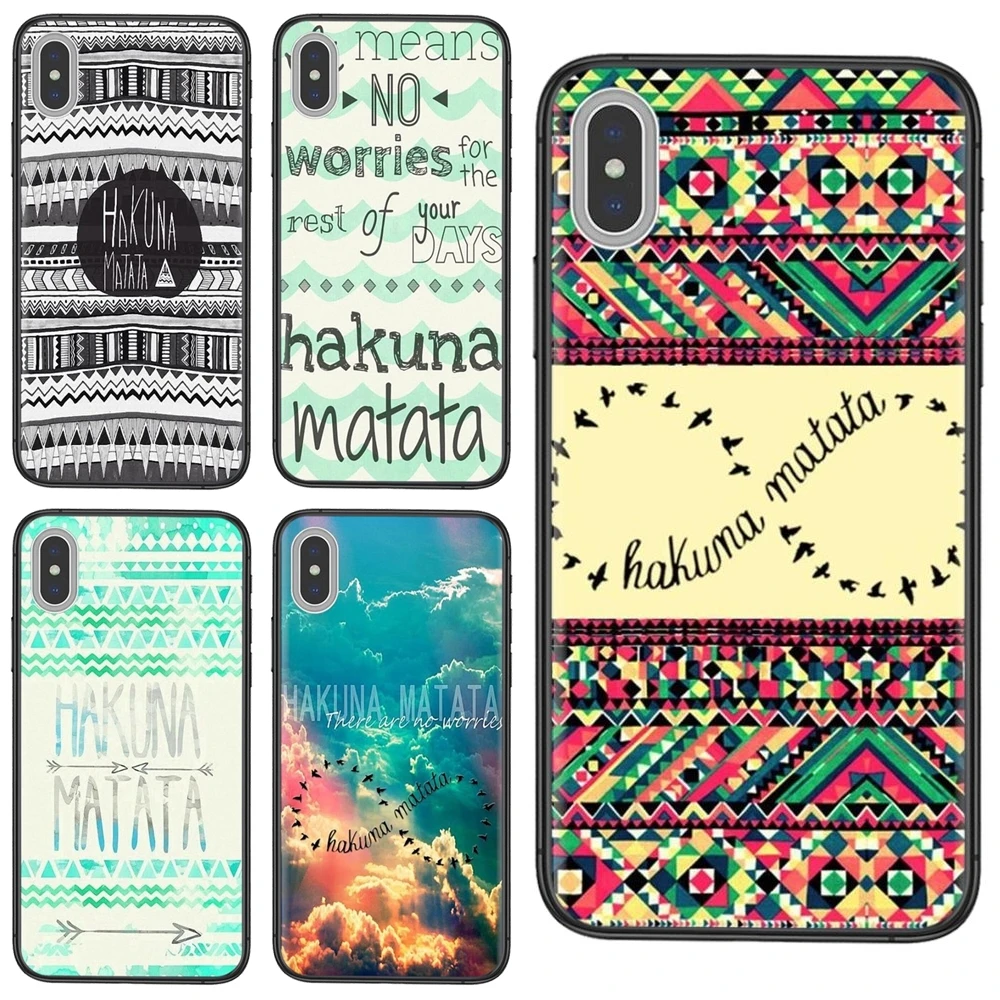 Мягкий чехол для Huawei Honor 8A 8C 8X 9 9A 9I 9X 10 10I 10X 20 20I 20S V10 V40 Lite P9 Hakuna Matata Aztec | Мобильные