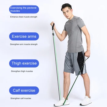

11pcs/set Home Workout Yoga Fitness Pull Rope Exercises Resistance Bands Latex Tubes Pedal Excercise Body Chest Expander