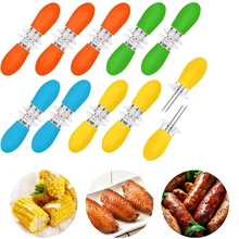 Safe Corn on the Cob Holders Skewers Needle Prongs Fork Picks Kitchen BBQ X6Q7 Safe Corn on the Cob Holders Skewers Needle Prongs Fork Picks Kitchen BBQ X6Q7