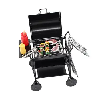 

1Pcs kids Dollhouse Oven Toys 1:12 Dollhouse Kitchen BBQ Grill Miniature Oven Model Kids Pretend Play Toy
