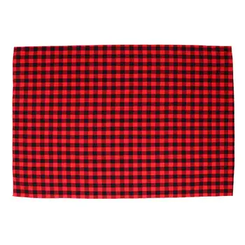

Multifunctional Breathable Plaid Table Clothes Black Red Christmas Check Tableclothes Christmas Checkered Tableclothes