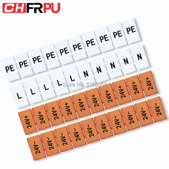 

10PCS ZB5 with the word and Blank printing type markers UK series Terminal with the number Din Rail Terminal Blocks Maker Strips