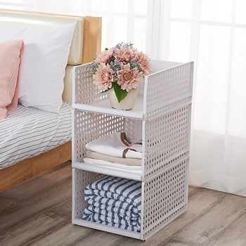 

Storage Rack Layering Space Saver Convenient Drawer Storage Rack Folding Board Pp Plastic Bedroom Closet Organizer Wardrobe