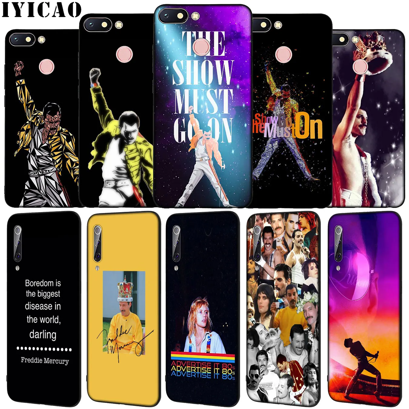 Мягкий силиконовый чехол Freddie Mecrury для Xiaomi Redmi Note 8 8T 8A 7 7A 6 6A 5 5A GO S2 K30 K20 Pro черный из