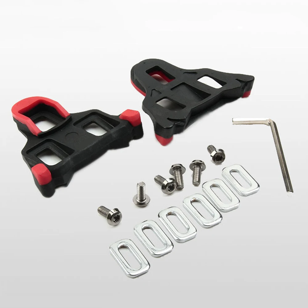 1pair Bicycle Self-locking Pedal Set Red Yellow Road Bike Pedal Cleats For Shimano SPD-SL SM-SH11 2pcs Bike Accessories BC0182 (6)