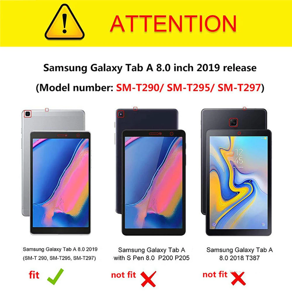 Чехол для samsung Galaxy Tab A 8,0 SM-T290 SM-T295 SM-T297 ультра тонкий кожаный захлопывающийся Чехол-книжка с подставкой для магнит смарт-чехол+ подарок