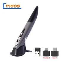 Personalidade criativa sem fio mouse caneta vertical caneta em forma de stylus bateria mouse adequado para computador e computador portátil ratos