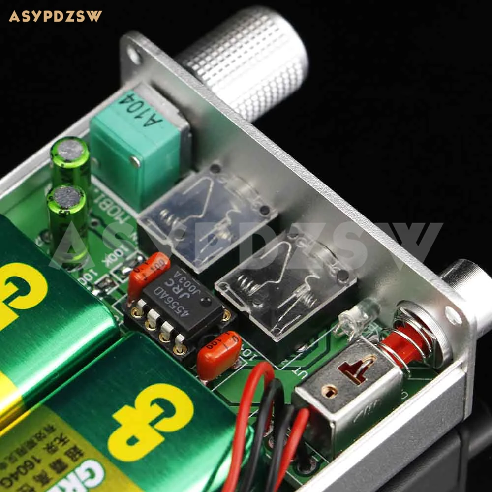 Finished MINI RA1 Battery version Portable headphone amplifier JRC4556 3 5 Jack