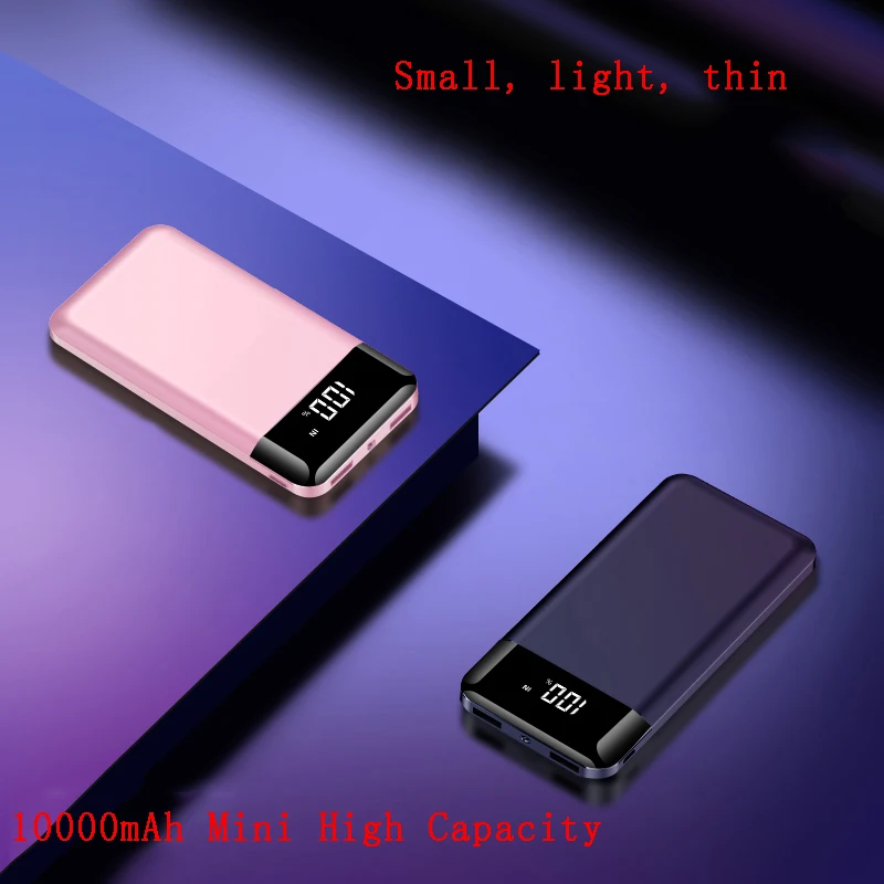 

Power Bank 10000mAh Portable Charging PowerBank 10000 mAh USB PoverBank External Battery Charger For Xiaomi Mi 9 8 iPhone