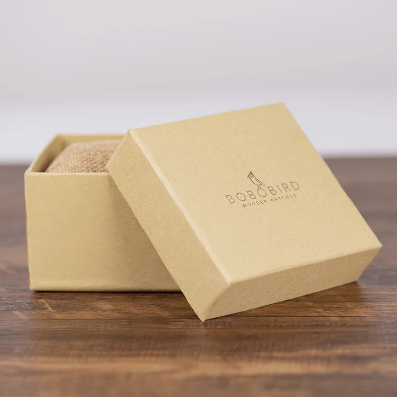 Часы BOBOBIRD мужские деревянные кварцевые с кожаным ремешком в подарочной коробке