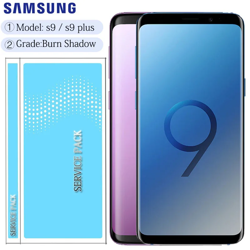 ЖК-дисплей с тенью для SAMSUNG Galaxy S9 G960 G960F S9+ Plus G965 G965F, дигитайзер сенсорного экрана