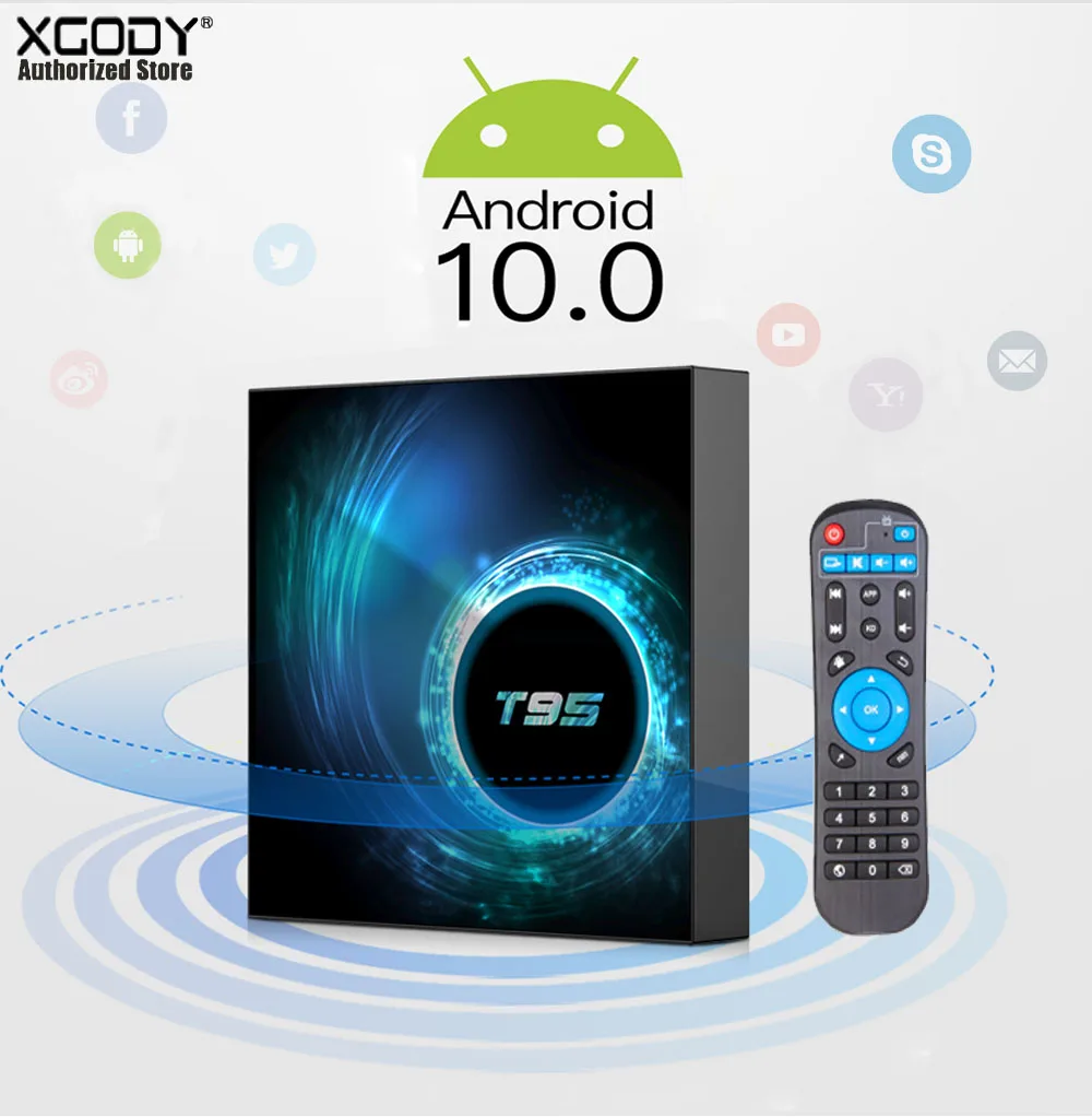 ТВ приставка T95 H616 Wifi 6k 1080P HD Smart TV Box Android 10 0 4 ГБ 32 телеприставка сетевая функция