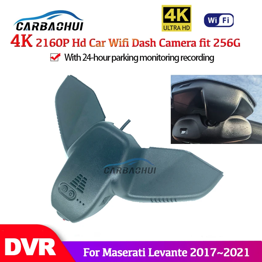 

4K HD 2160P Car DVR Video Recorder Dash Cam Camera For Maserati Levante Quattroporte Ghibli 2016~2019 2020 2021 Night Vision