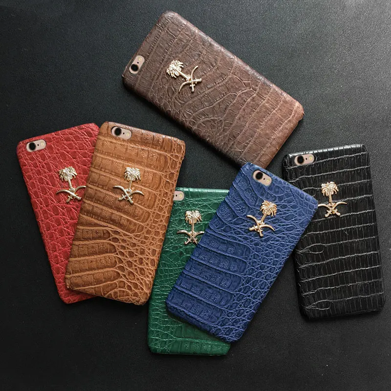 Кожаный чехол с национальной эмблемой Саудовской Аравии для iphone X, 7, 8, 6, 6S Plus, XS, чехол для MAX XR из крокодиловой кожи, Жесткий Чехол