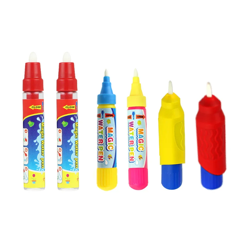 5 pcs Stamp Set 80x60 см 4 типа водный коврик для рисования и 2 волшебные ручки для рисования книг, доска для рисования, игровой коврик для раннего обучения, игрушки для детей - Цвет: 5 pcs Stamp Set