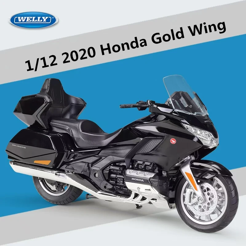 1:12 Honda Gold Wing Литая модель мотоцикла из сплава сверхмощная металлическая игрушка