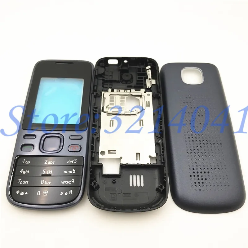 10 шт./лот полный корпус для Nokia 2690 Корпус Лицевая панель рамка чехол+ задняя крышка/крышка батарейного отсека+ клавиатура+ логотип