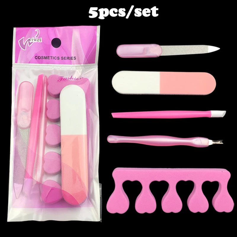 

5pcs Nail set Finger Toe Manicure Set for Nail Kit for Nails Repairing and Dead Skin Removal Random Color