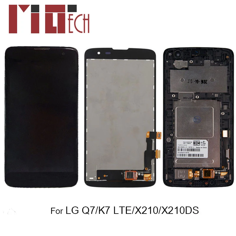 ЖК-дисплей Дисплей для LG Q7 K7 LTE X210 X210DS Сенсорный экран планшета ЖК-дисплей для LG Q610 Q7 сборки черный, белый цвет No/с рамкой