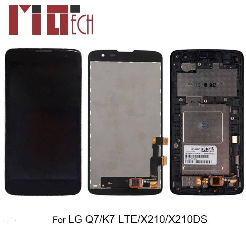 

LCD Display For LG Q7 K7 LTE X210 X210DS Touch Screen Digitizer LCD For LG Q610 Q7 Assembly Black White No/With Frame