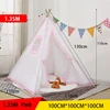 Children's Tent Teepee Tent For Kids Portable Tipi Infantil House For Children Cabana Kids Tents Decoration Carpet LED Lights 4