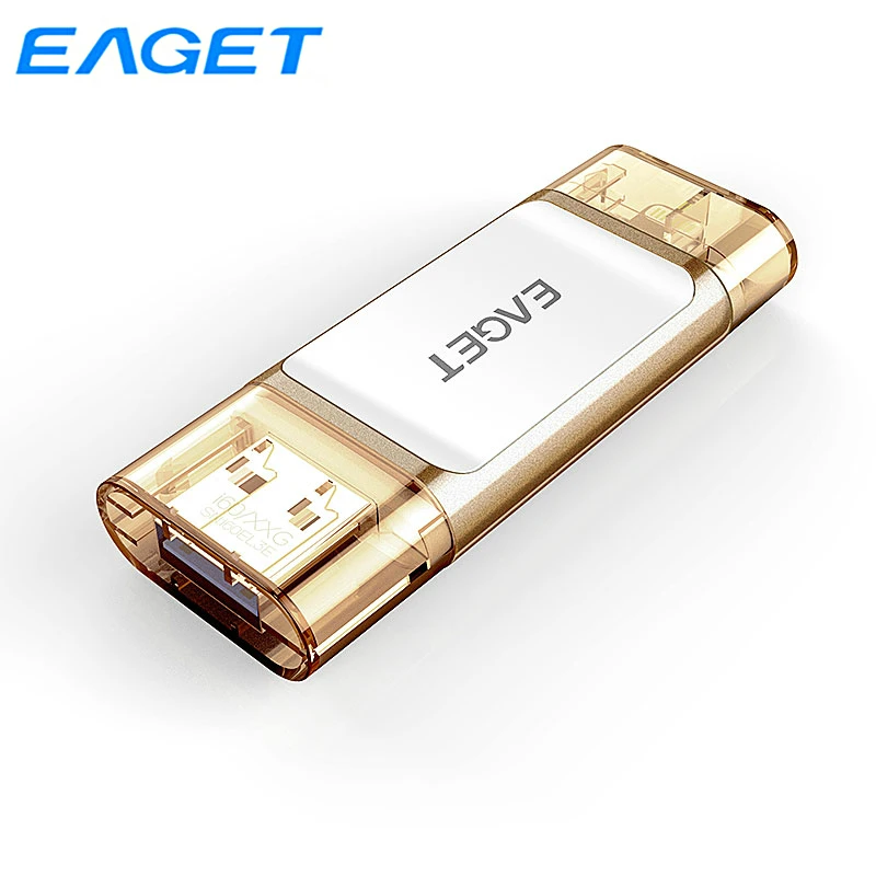 

Eaget Lightning® USB 3.0 Flash Drive OTG 128GB 64GB 32GB Apple® MFI Certified Pen Drive Mini USB Disk For iPhone iPad iPod I60