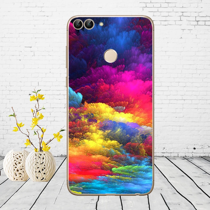 Huawei P Smart Case TPU Мягкий силиконовый прозрачный чехол для телефона huawei P Smart Cover FIG-LX1 Enjoy 7S Чехол - Цвет: B8