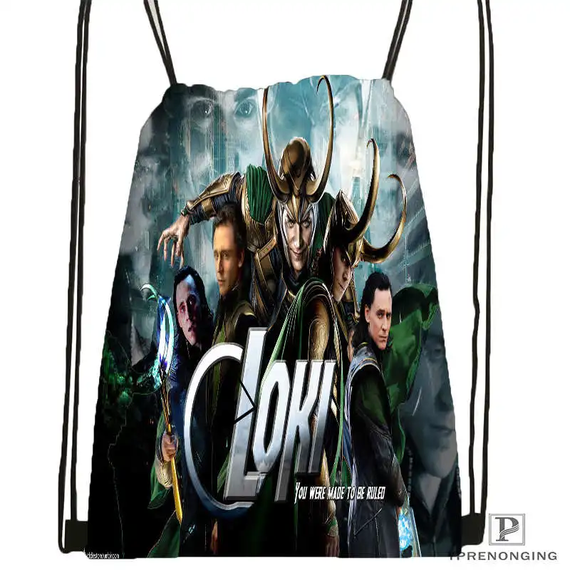 Drawstring Backpack Пользовательские thor-loki-marvel походная сумка на шнурке для мужчин и женщин милый рюкзак дети ранец(черная спина) 31x40 см#20180611-03-150 - Цвет: Drawstring Backpack