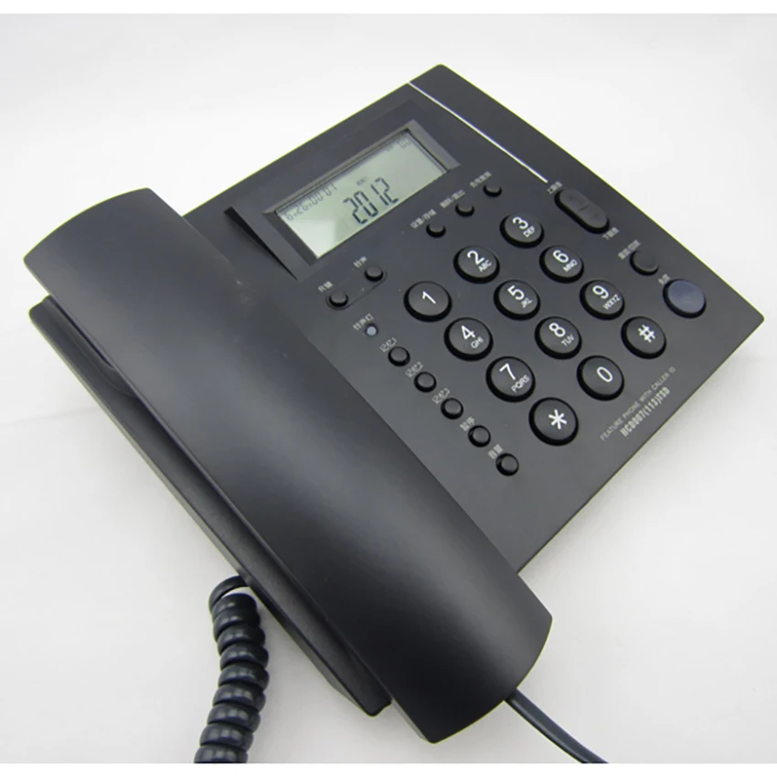 LetCart Home Hotel Wired Corded Desktop Phone-Office Landline Telephone DTMF/FSK English Display White