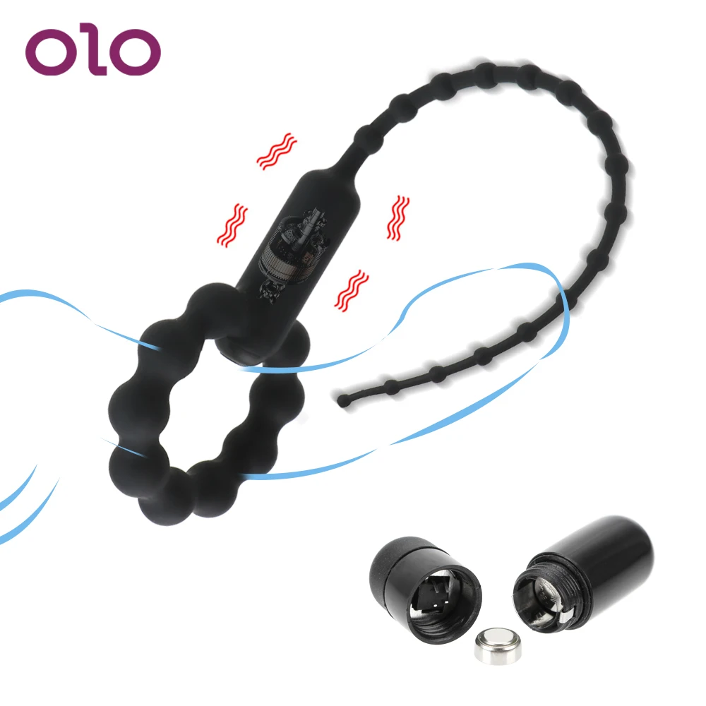 OLO Silicone Penis Plug Urethral Vibrator Horse Eye Vibrator Erotic Sex Toys For Men Catheters Sound Adult Products