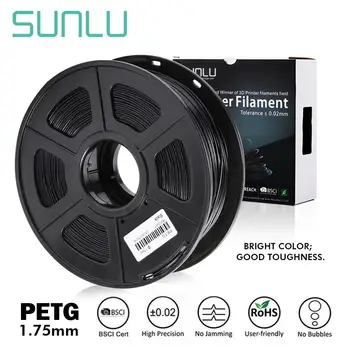 

SUNLU PETG 3D Printer Filament 1.75mm 1KG 2.2lbs Spool support defferent material 3D Printer Refill full color 3D filament order