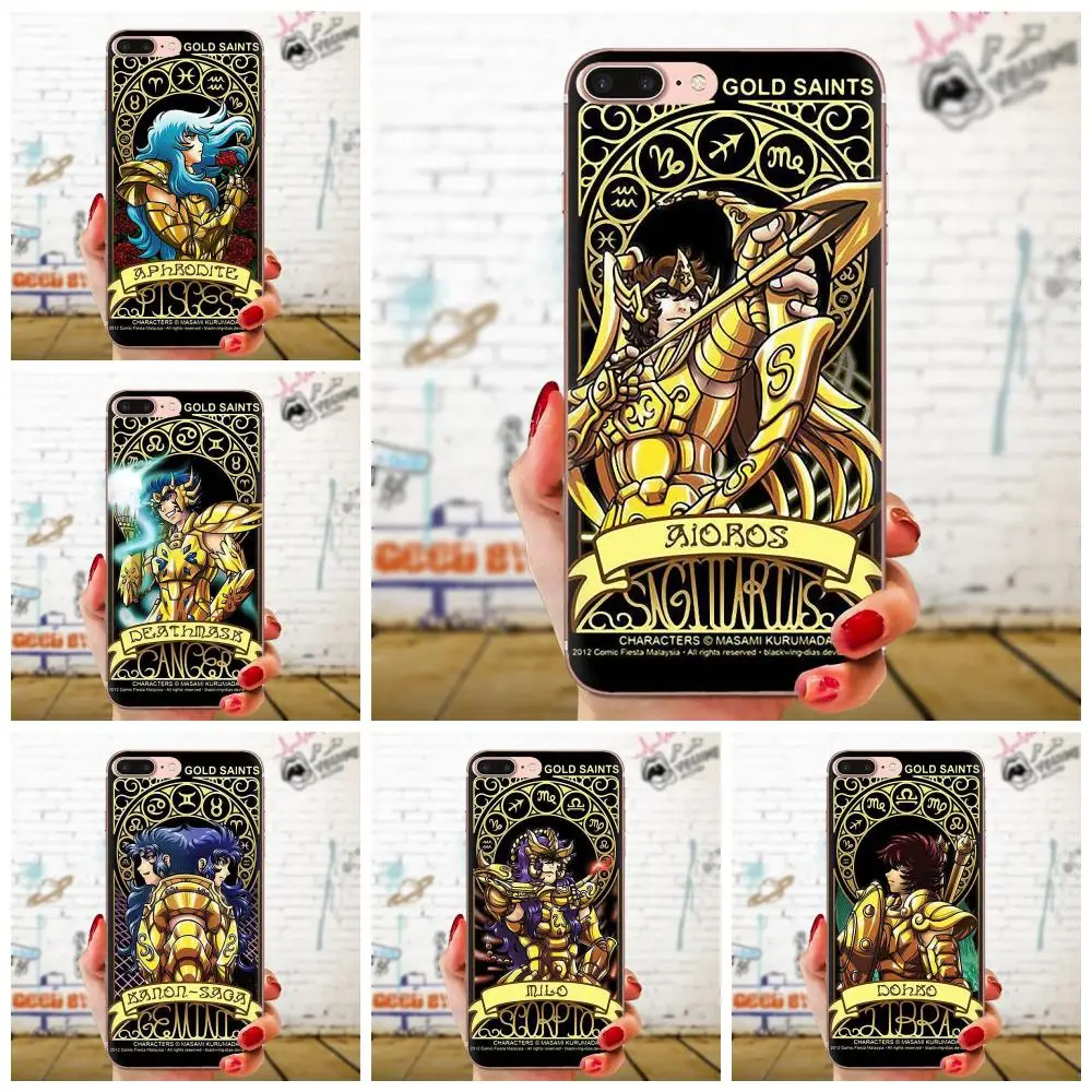 Cartoon Saint Seiya Gold Saints Card For LG G3 G4 G5 G6 G7 K4 K7 K8 K10 K40 K50 Q6 Q60 V10 V20 V30 V40 Nexus 5 5X 2017 | Мобильные
