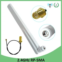 2,4 GHz 8dBi антенна WiFi RP-SMA Male 2,4 ghz Antenne 2,4G белая антенна антена маршрутизатор+ PCI U. FL IPX to SMA Male Pigtail кабель