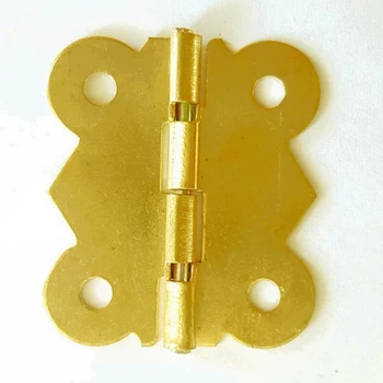

100pcs/lot 26*30mm 90 Degrees Gold Color Butterfly Hinges for Wooden Box Case Cabinet Door Furniture Fix