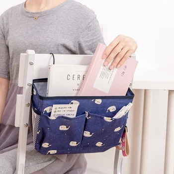 

7 Styles Imitation Linen Art Storage Hanging Bag For Desktop Bedside Wall Storage Bag Home Storage Organizer Accessories