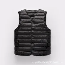 Стиль мужской тонкий пуховый хлопковый жилет среднего возраста хлопковый жилет осенняя и зимняя мужская одежда Теплый жилет Повседневный холодный прот