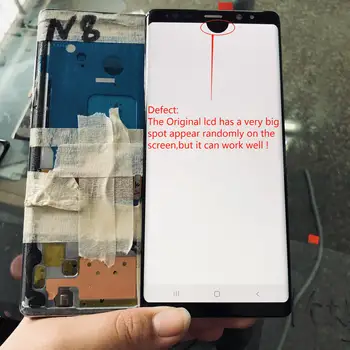 

New 6.3" Original AMOLED Display For SAMSUNG Galaxy NOTE8 LCD N950 N950F Display + Touch Screen Assembly Replacement Part+Frame