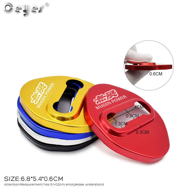 Car Door Lock Damper Ceyes 4pcs Car Accessories Decorat And Protecte Door Lock Cover Case For Honda Mugen Power Typer Civic Accord CRV Auto Styling