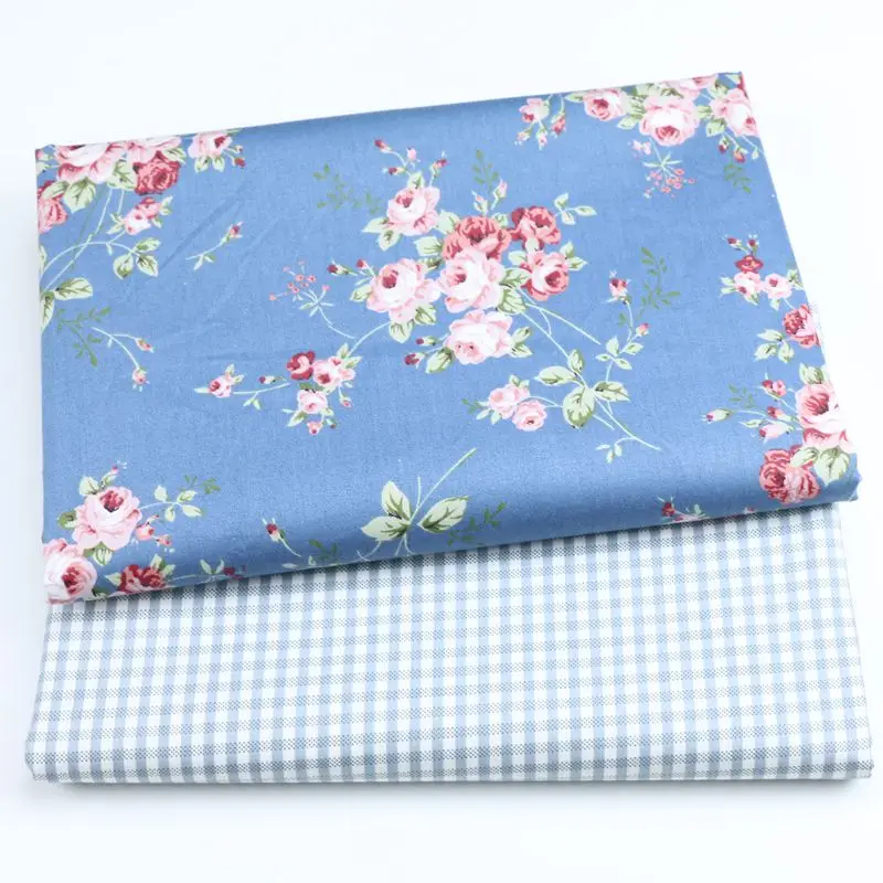 

Child Cloth Fabric Floral Printing Textile Twill Cotton Fabric DIY Sewing Quilt Fat Dormitory for Kids Home Visit Material