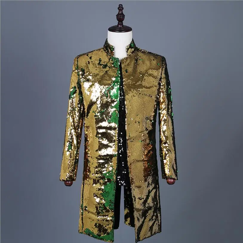 S-6XL! производители продают мужской цветной флипперный Блейзер ночной клуб хост блестками костюм для выступлений мужчин - Цвет: 13