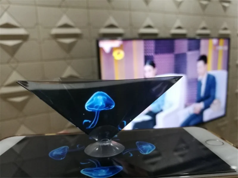 3D Голограмма пирамида дисплей проектор видео подставка универсальный для смарт