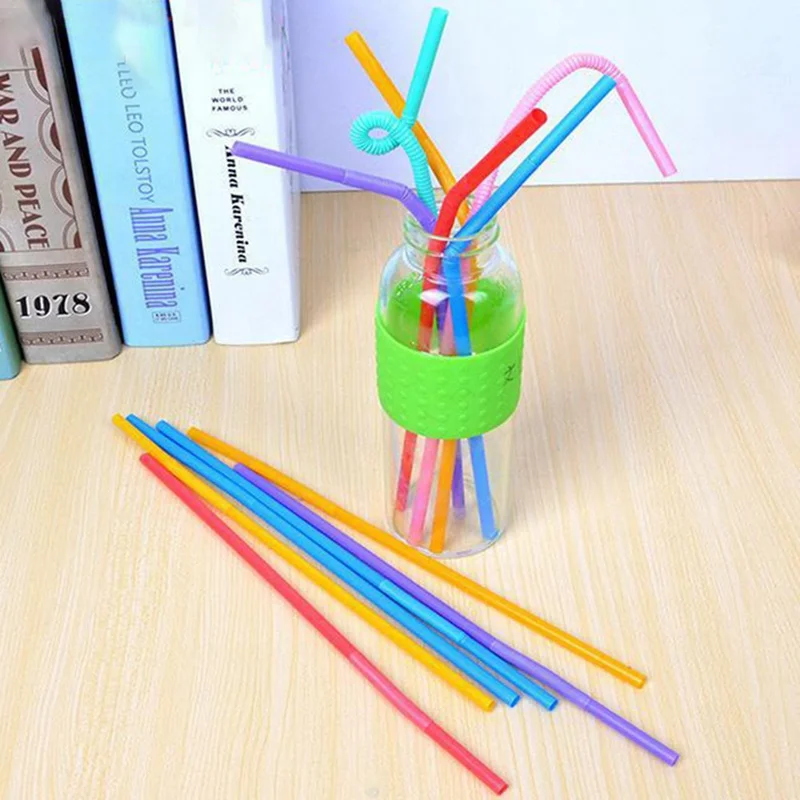Многофункциональные цветные соломенные Экологичные одноразовые художественные питьевые соломинки, креативные Детские аксессуары для напитков