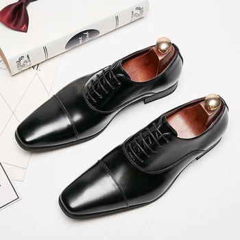 

Hot Sale Genuine cow Leather Men formal shoes italian high quality classic designer elegant luxury men oxford shoes